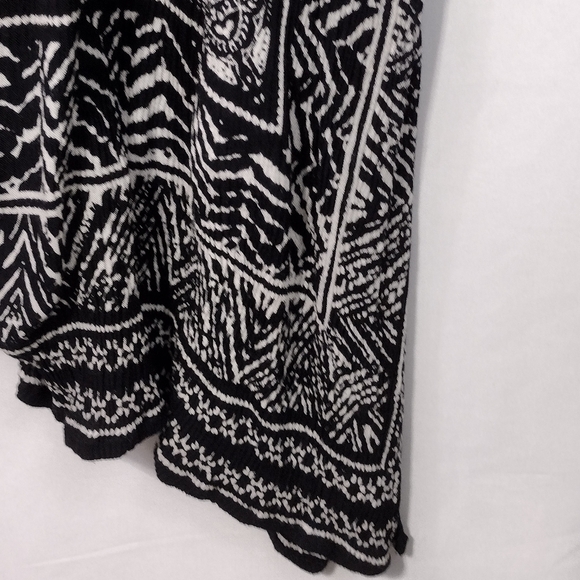 Bila Artsy Open Front Kimono Women's M/L Black White Festival Boho Coastal Retro - Picture 4 of 8